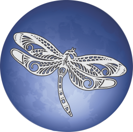 Indigo Moon Designs dragonfly medallion
